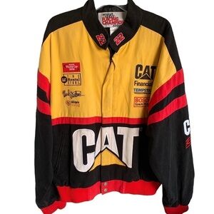 Vintage Ward Burton Caterpillar Nascar Racing Jacket Adult Size XL CAT